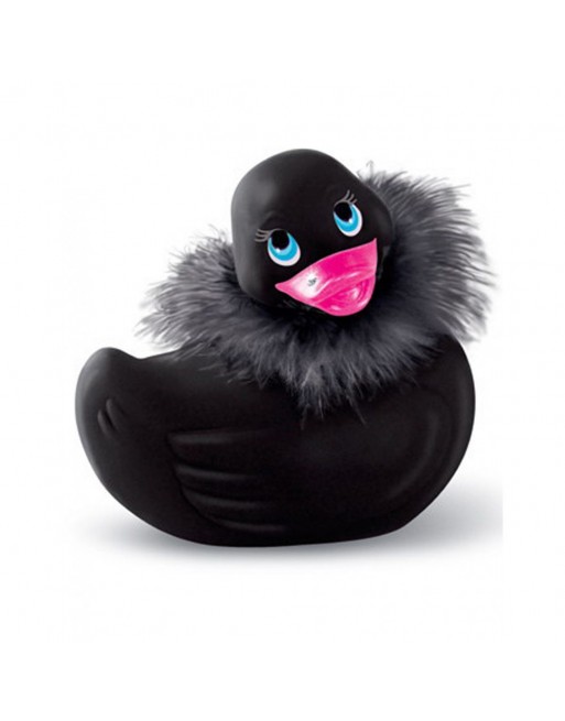 Canard vibrant noir avec fourrure et Swarovski Canard vibrant noir avec fourrure et Swarovski