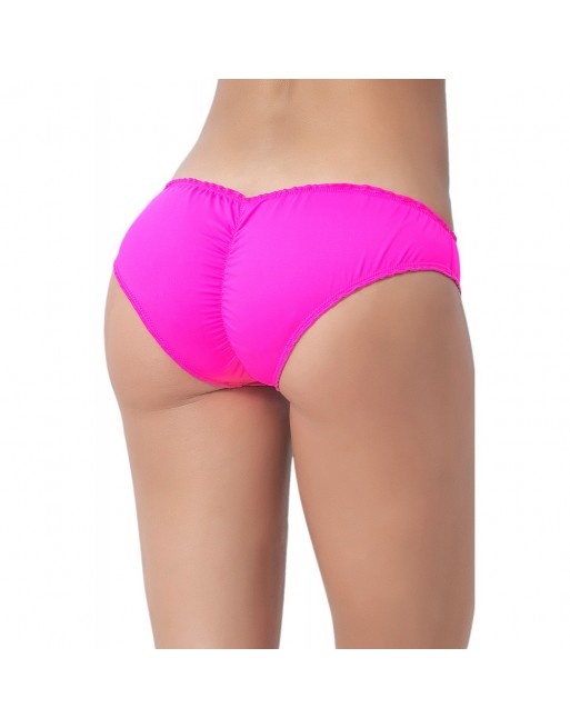 Bas de bikini rose tanga effet plissé - MAR6850HPK Bas de bikini rose tanga effet plissé - MAR6850HPK