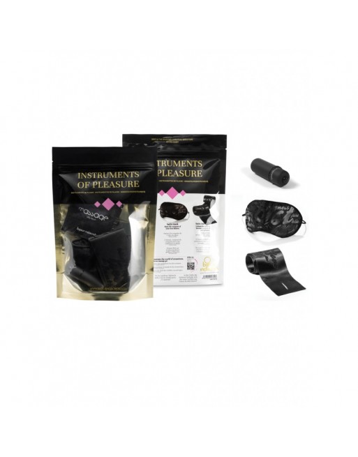 Coffret Plaisir - Masque, liens sensuels, stimulateur, dosette Coffret Plaisir - Masque, liens sensuels, stimulateur, dosette