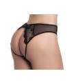 Culotte noire ouverte - MAL115BLK