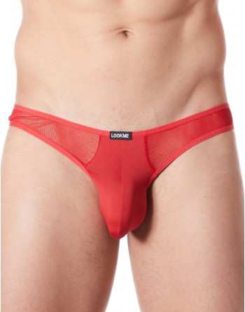 String rouge sexy avec fine résille - LM805-57RED