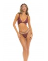 Ensemble 2 pièces rouge bordeaux comprenant soutien gorge et string - REN53031-BUR