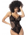 Body sexy noir avec jarretelles détachables - MAL8754BLK