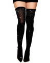 Bas fantaisie noir avec strass - DG0459BLK