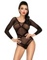 Body fantaisie noir manches longues